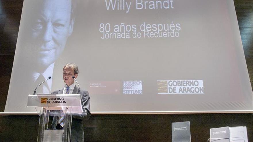 Aragón evoca la figura de Brandt, arquitecto de la UE desde la paz y progreso