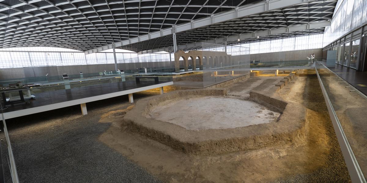El interior del complejo arqueológico de La Olmeda