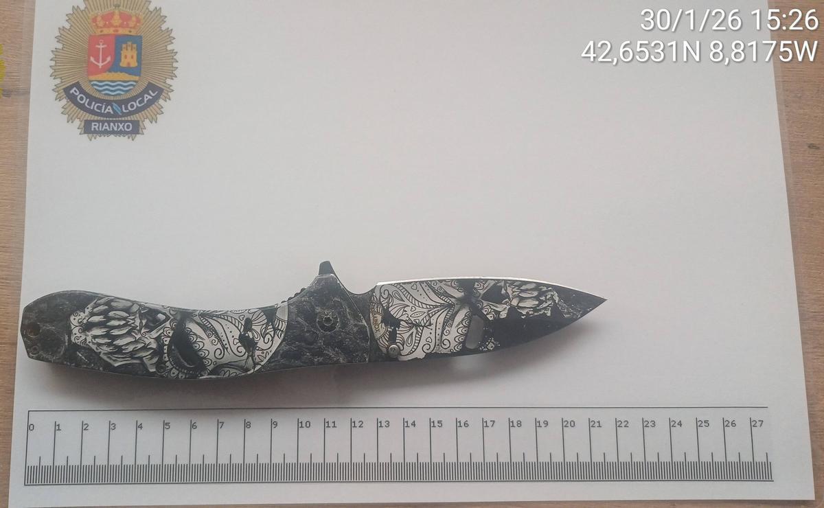 Unha das armas incautadas nos controis realizados.