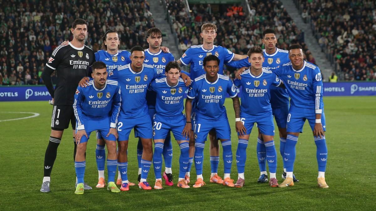 La alineación del Real Madrid frente al Elche en el Martínez Valero