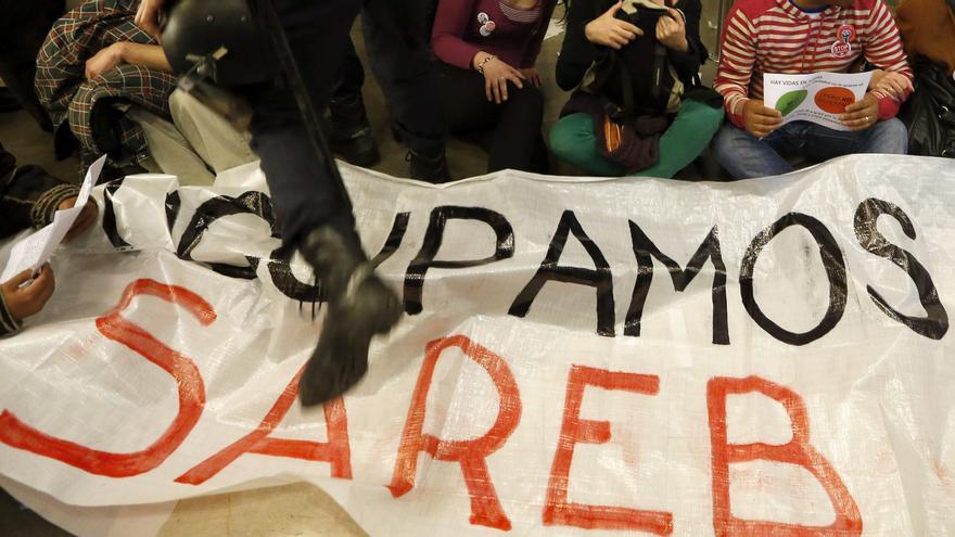 Una protesta contra la gestión de la Sareb.