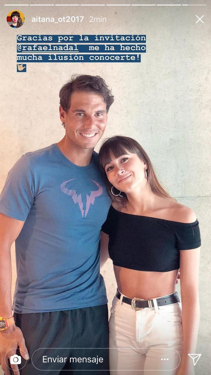 Instagram Stories de Aitana con Rafa Nadal