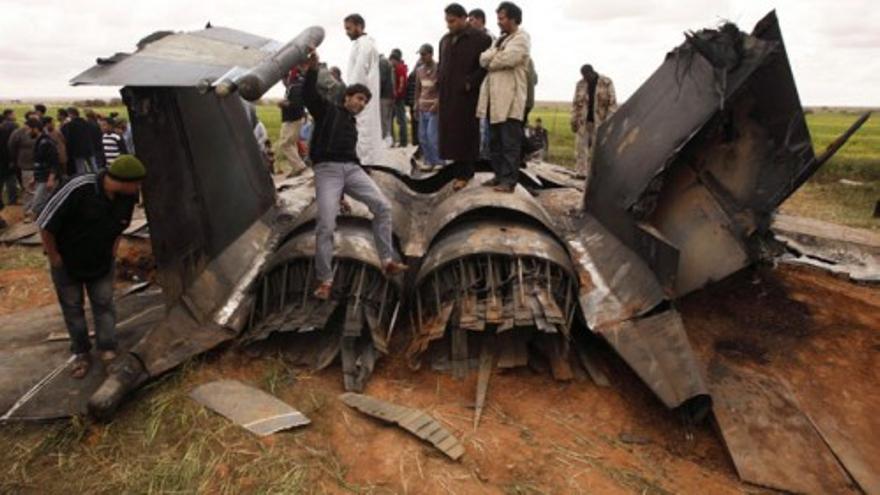 Primer accidente de un avión aliado en la ofensiva sobre Libia