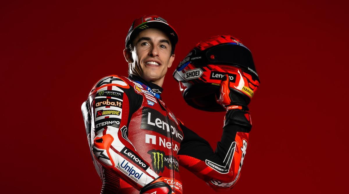 Marc Márquez (Ducati) se ha mostrado, hoy, muy feliz y recuperado en Madonna di Campiglio.