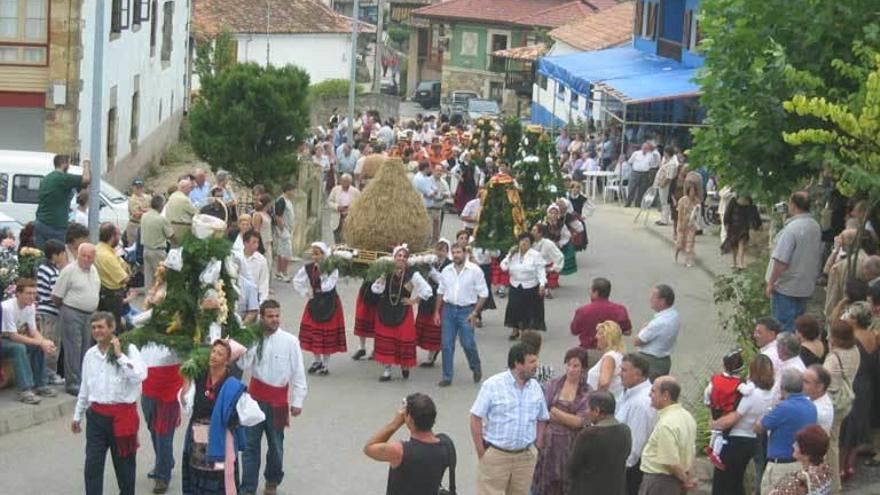 La procesión del Carmen en Torazu.