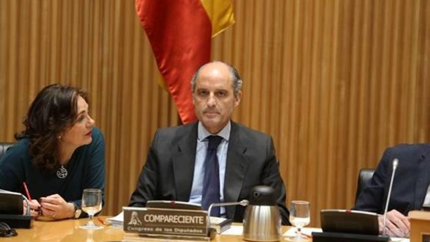 Francisco Camps, en la seva compareixença de dimarts al Congrés.