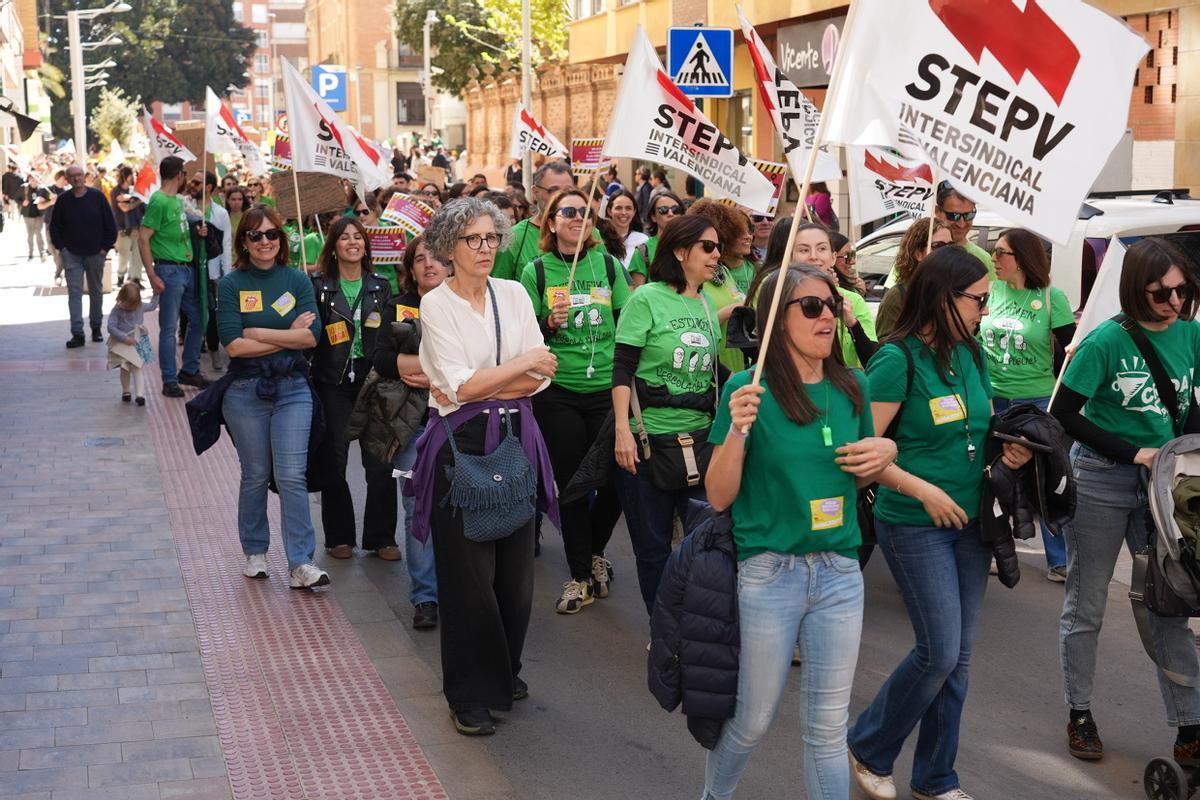 Galería: Las mejores imágenes de la protesta educativa en Castelló - El ...