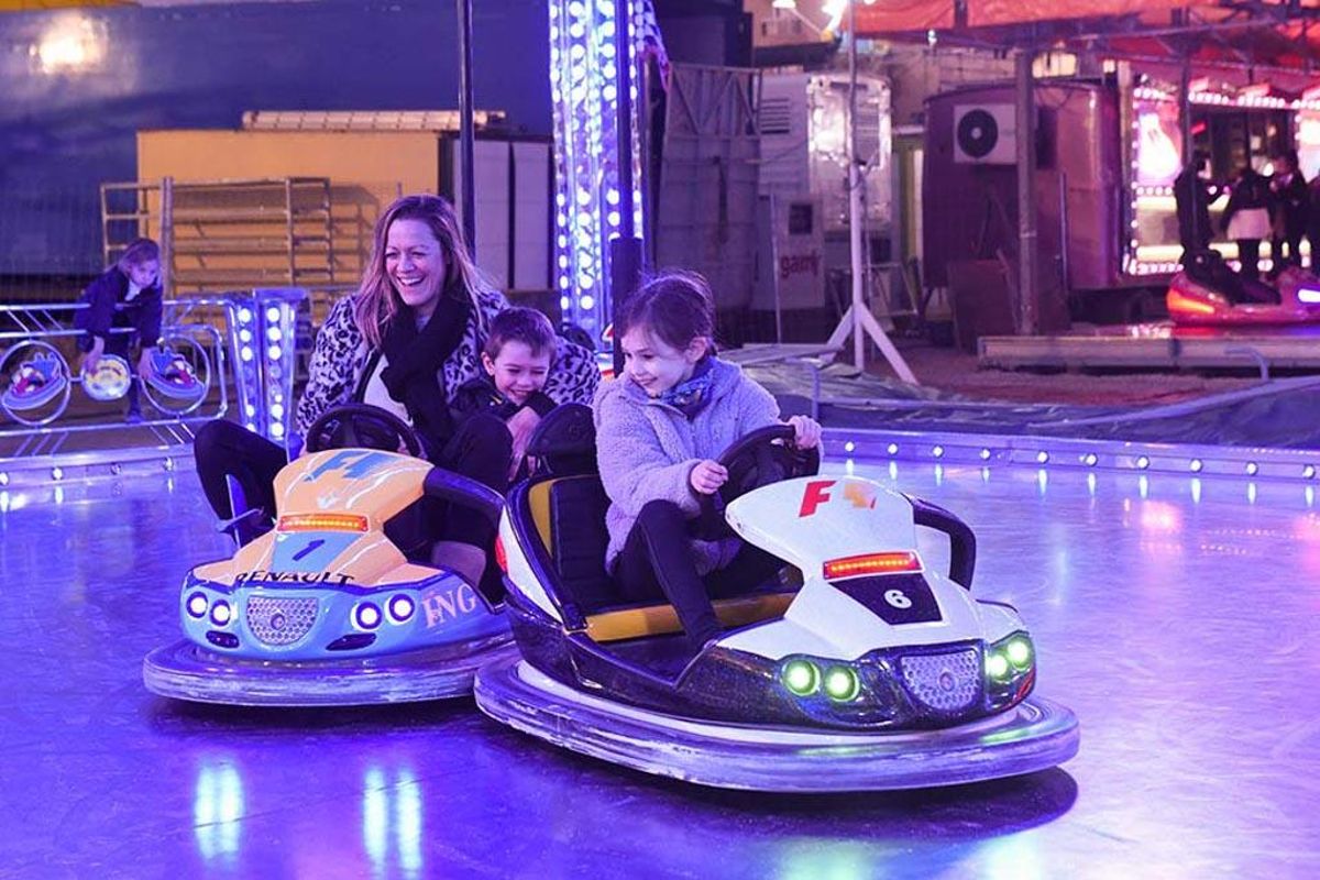 Los autos de choque para niños, una divertida atracción en la que disfrutar hasta el 19 de enero.