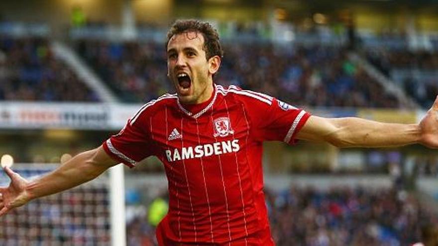 Stuani celebrant un gol