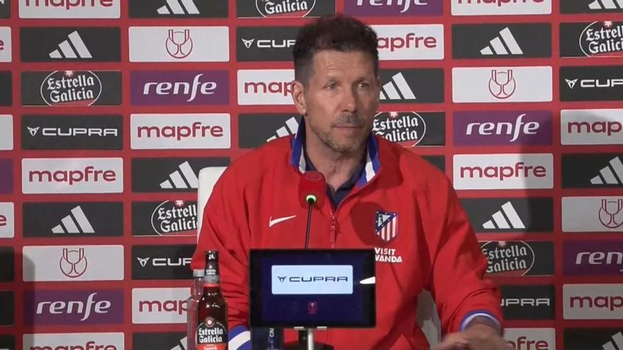 Simeone: "Tras lo de la Champions, estamos en la tierra y sabemos lo bonito de una final"