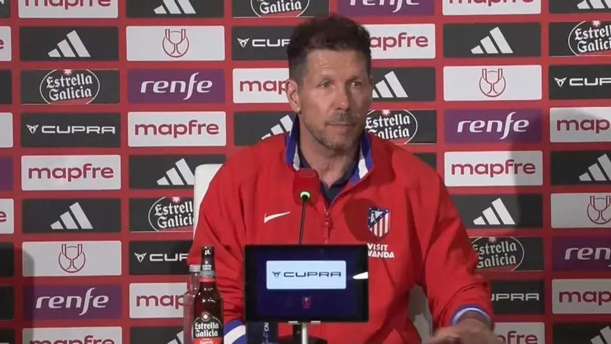 Simeone: "Tras lo de la Champions, estamos en la tierra y sabemos lo bonito de una final"