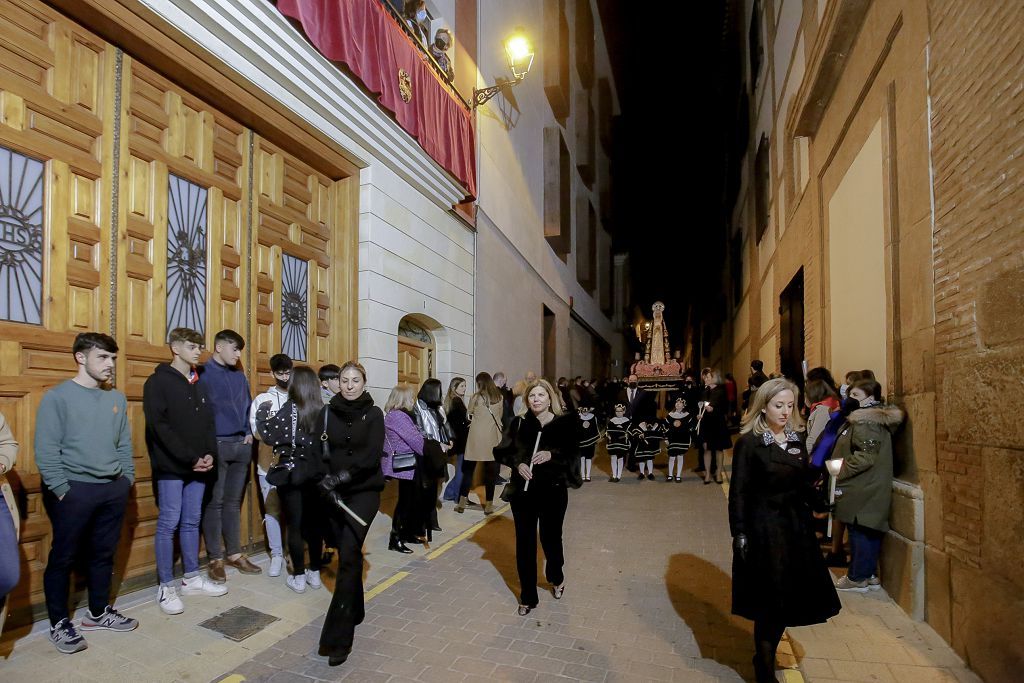 Semana Santa de Lorca 2022: Virgen de la Soledad del Paso Negro, iglesia y procesión