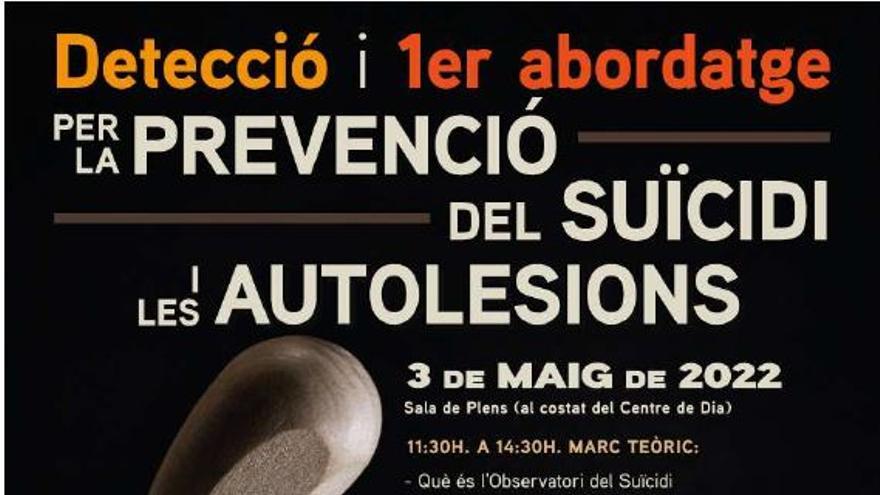 Cartel de la Jornada sobre prevención del suicidio.