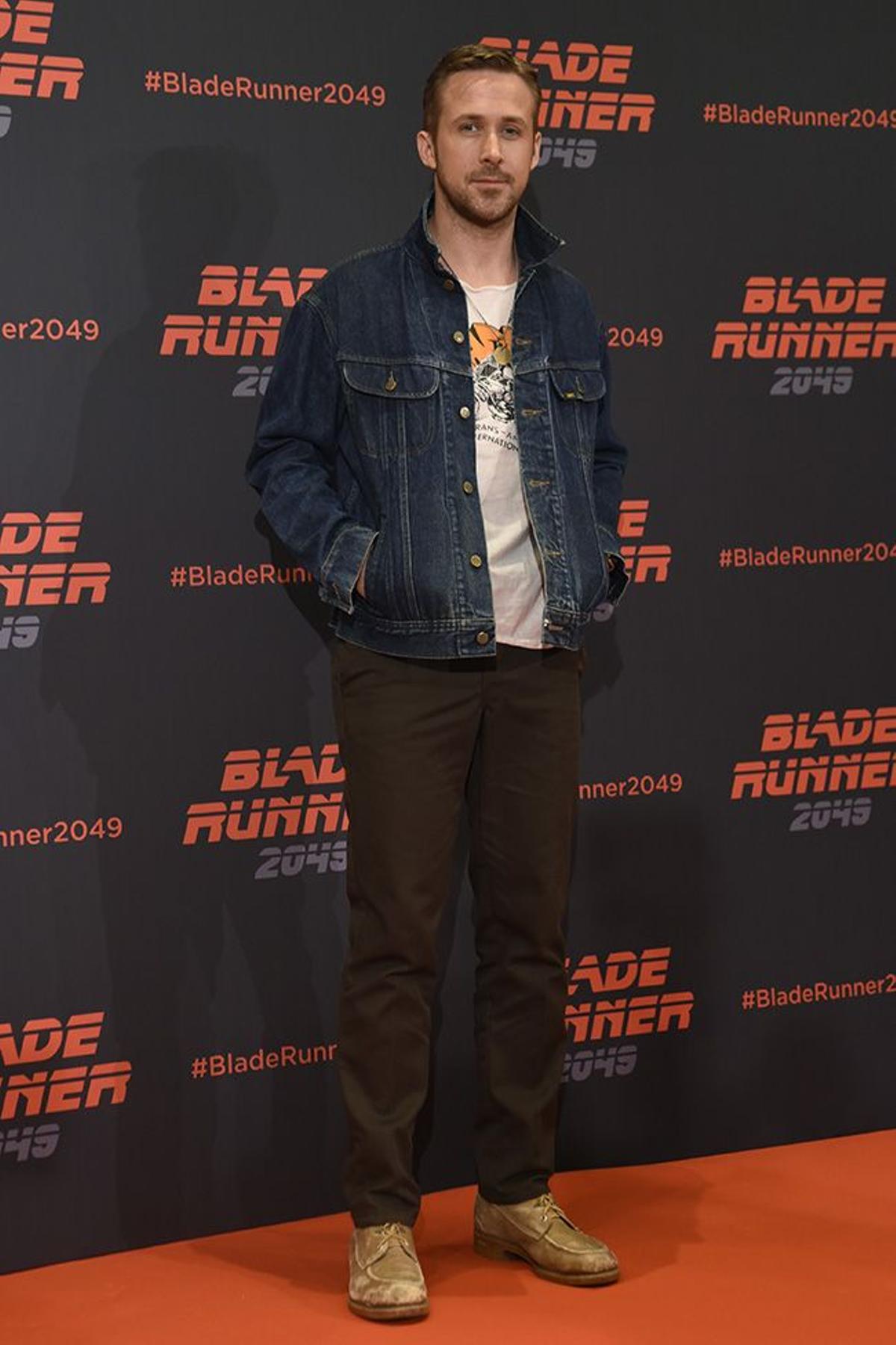 Ryan Gosling en la presentación de Blade Runner