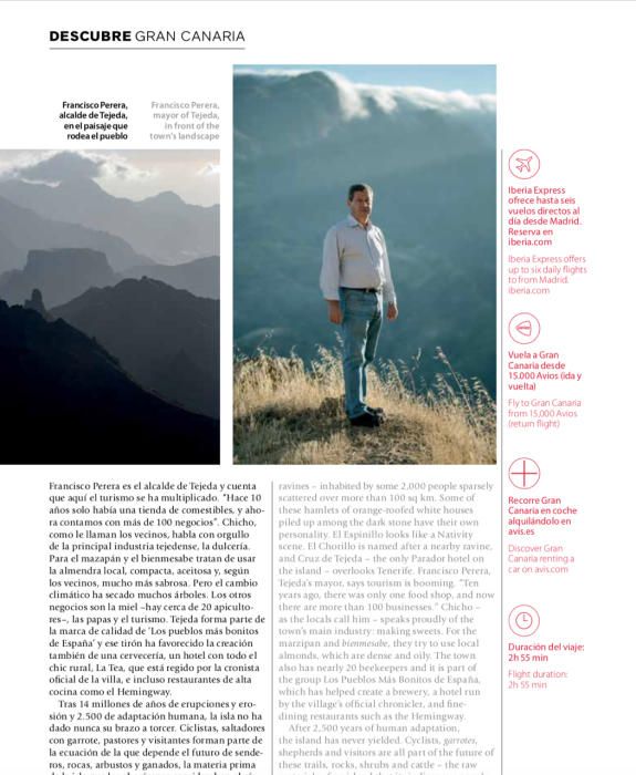 La revista 'Ronda Iberia' presenta a Gran Canaria como un paraíso para deportistas que combina naturaleza con costumbres ancestrales