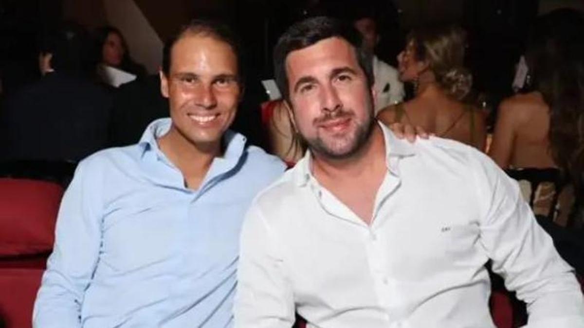 Enrique Riquelme, junto a Rafa Nadal