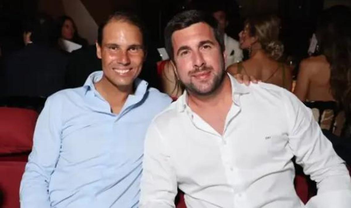 Enrique Riquelme, junto a Rafa Nadal
