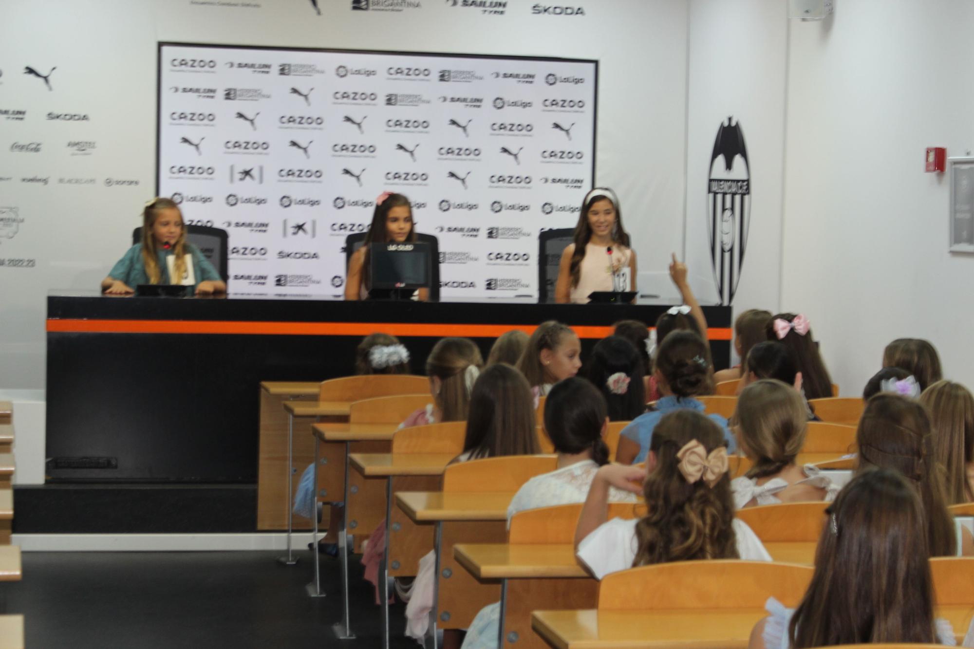 Tutorial del Valencia CF para las candidatas a Fallera Mayor Infantil de València 2023