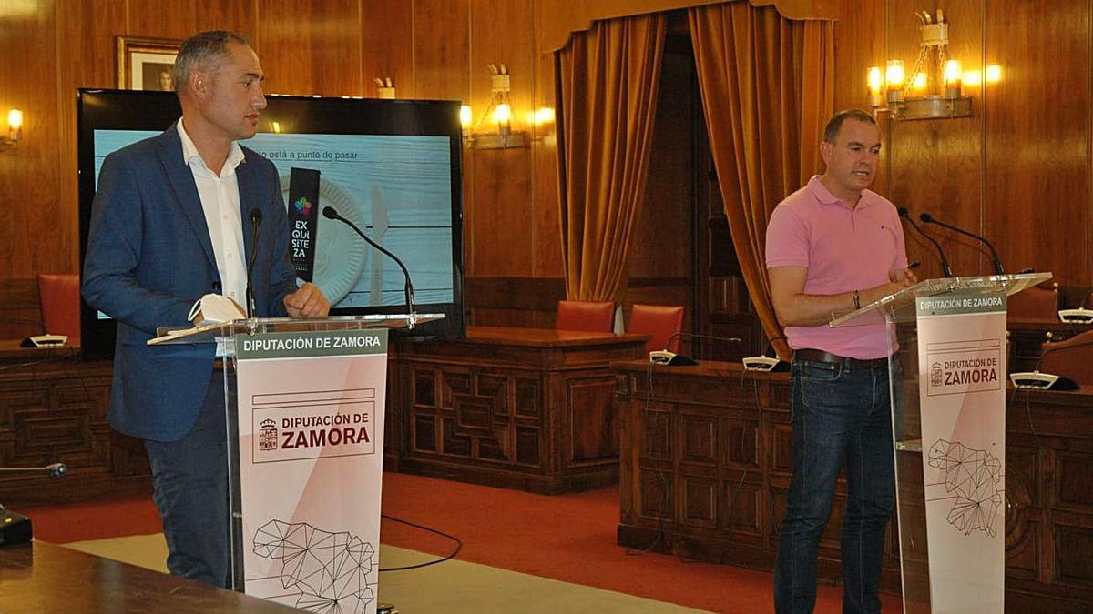 Emilio Fernández y Francisco José Requejo, durante la presentación. | Cedida