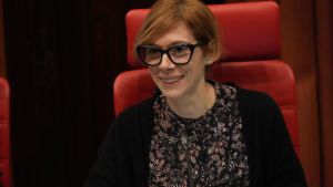 La presidenta de la CCMA, Rosa Romà, durant la comissió de Control de lActuació de la CCMA al Parlament