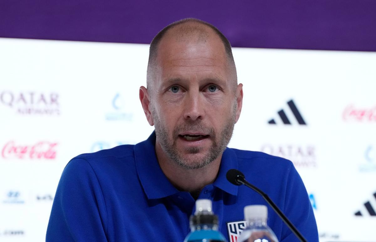 Gregg Berhalter, seleccionador de los Estados Unidos, en rueda de prensa durante el Mundial de Catar