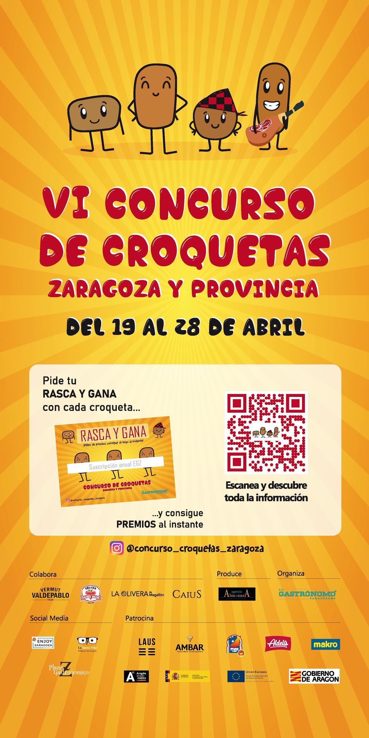 Cartel del VI Concurso de croquetas.