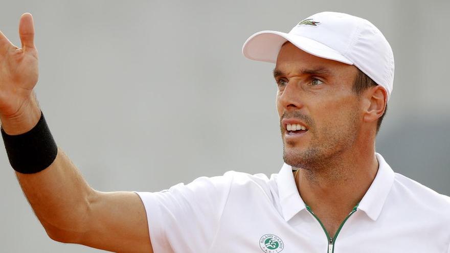 Roberto Bautista, en su partido de segunda ronda de Roland Garros