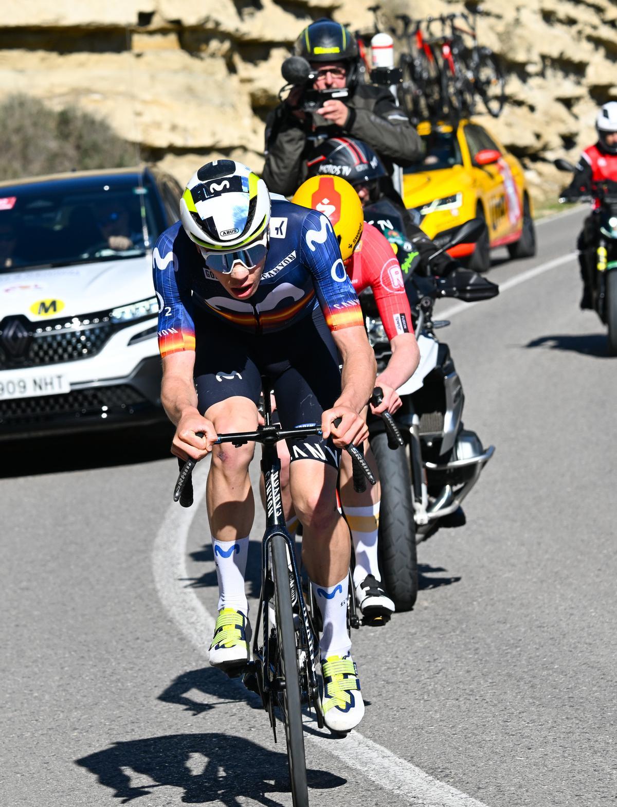 Romeo, junto al campeón noruego, durante la escapada