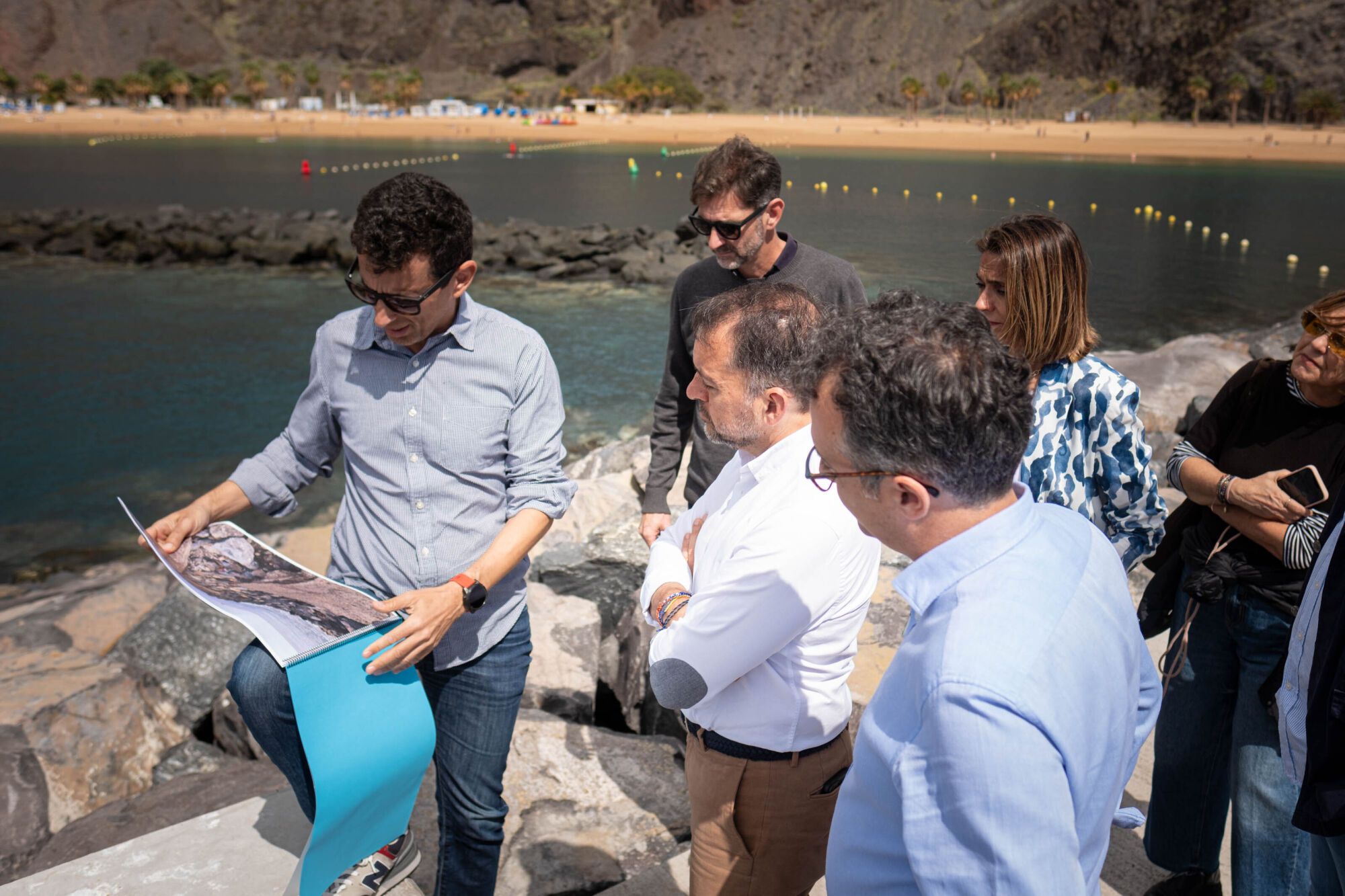 Inauguración de la escollera de Las Teresitas