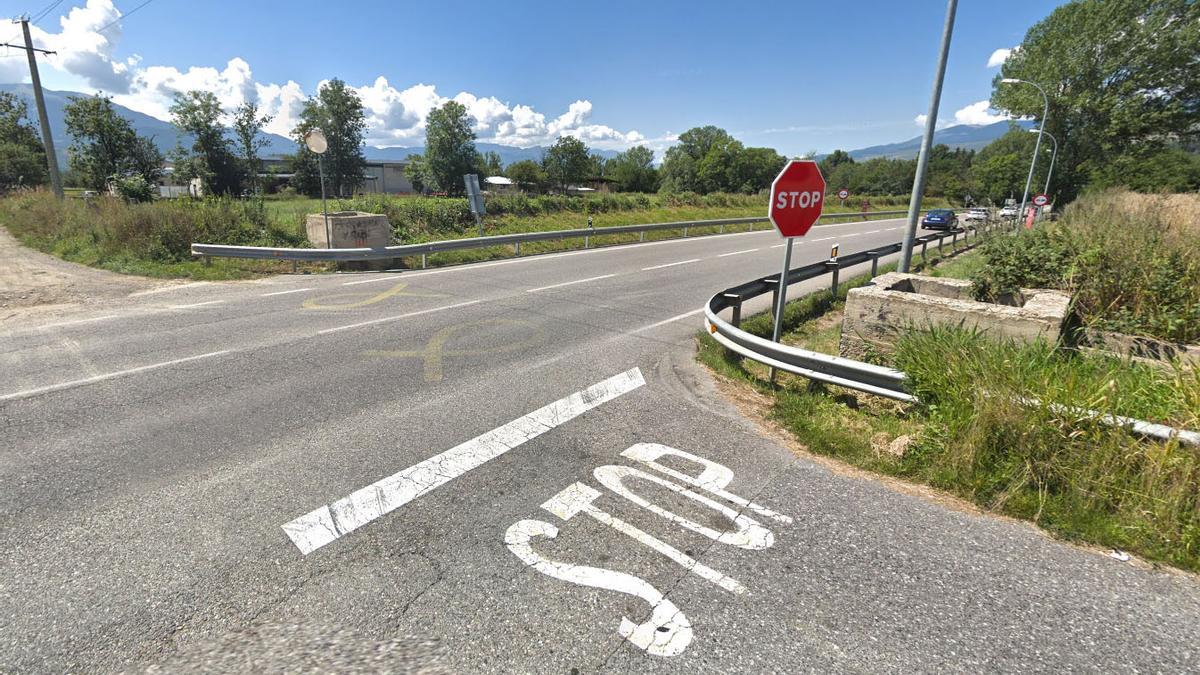 La zona on va tenir lloc l’accident, al quilòmetre 180 de l’N-260, a Puigcerdà