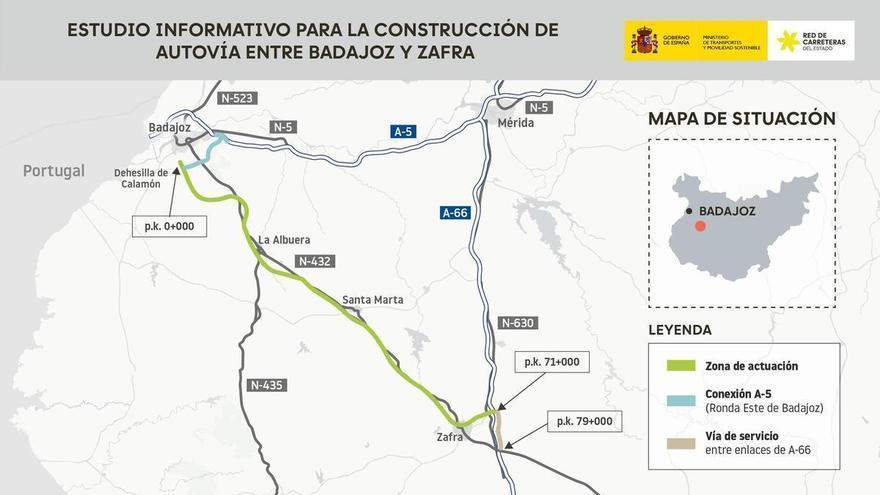 Nuevo paso para la autovía Badajoz-Zafra: Transportes aprueba el estudio informativo con una inversión de más de 550 millones