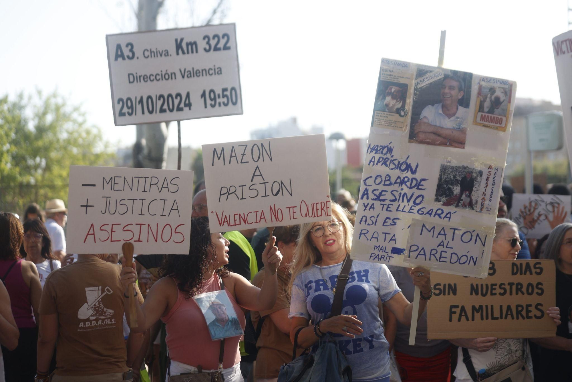 La novena manifestación contra Mazón por la gestión de la dana desde Catarroja, en imágenes