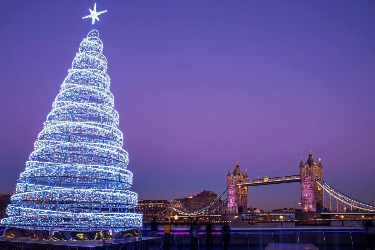 Londres, Reino Unido, arbol navidad