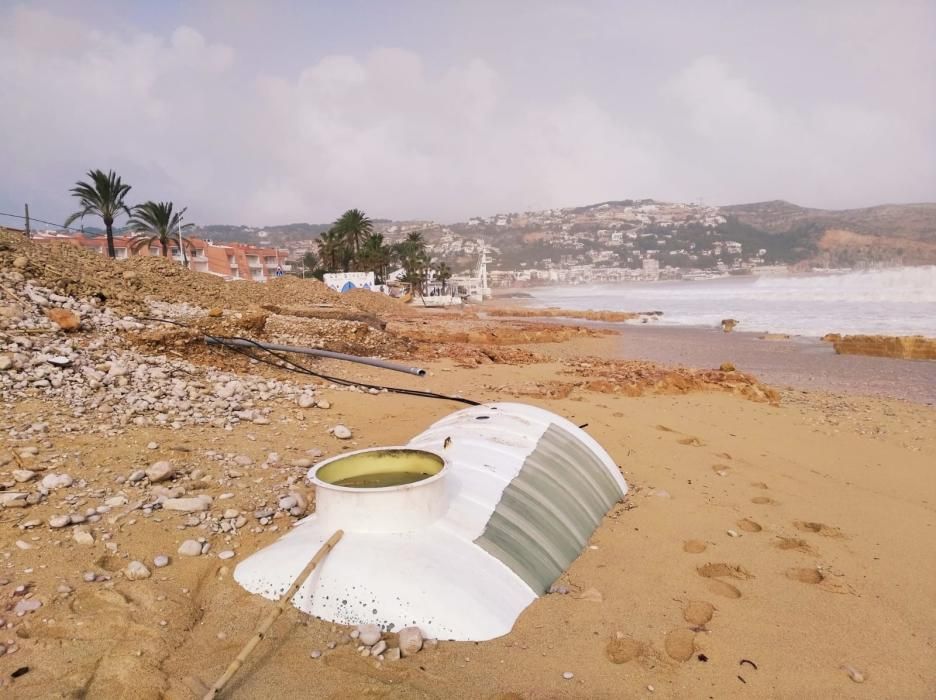 "Gloria" ha arrasado con el litoral del norte de Alicante