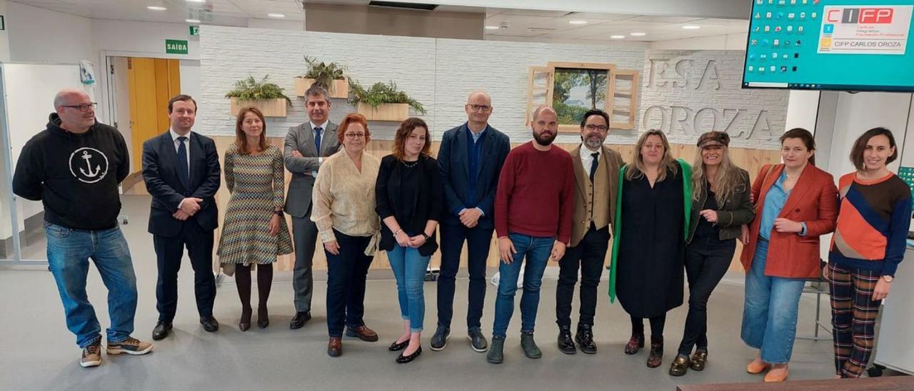 Presentación de los proyectos, ayer en el CIFP Carlos Oroza. |   // FDV