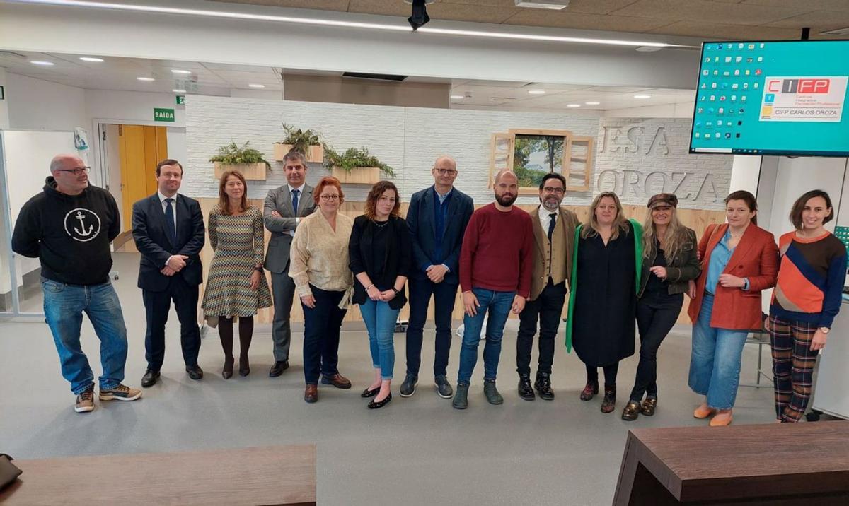 Presentación de los proyectos, ayer en el CIFP Carlos Oroza. |   // FDV