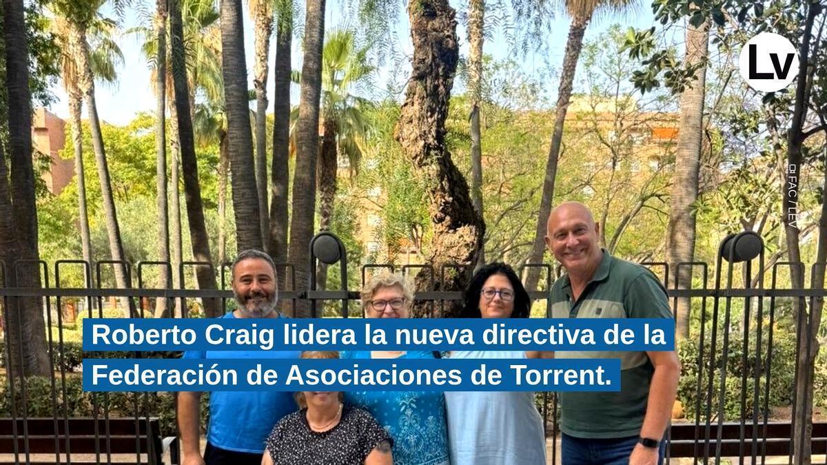 La Federación de Asociaciones Ciudadanas de Torrent renueva su junta directiva con Roberto Craig como presidente