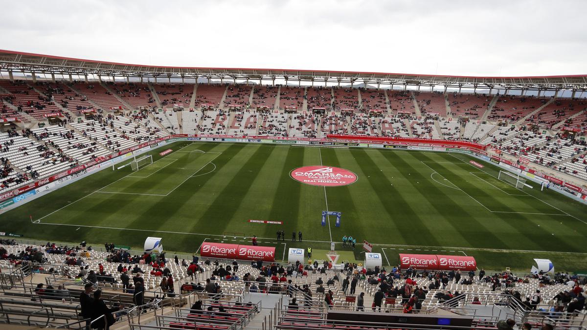 Nueva Condomina antes de un partido del Real Murcia.