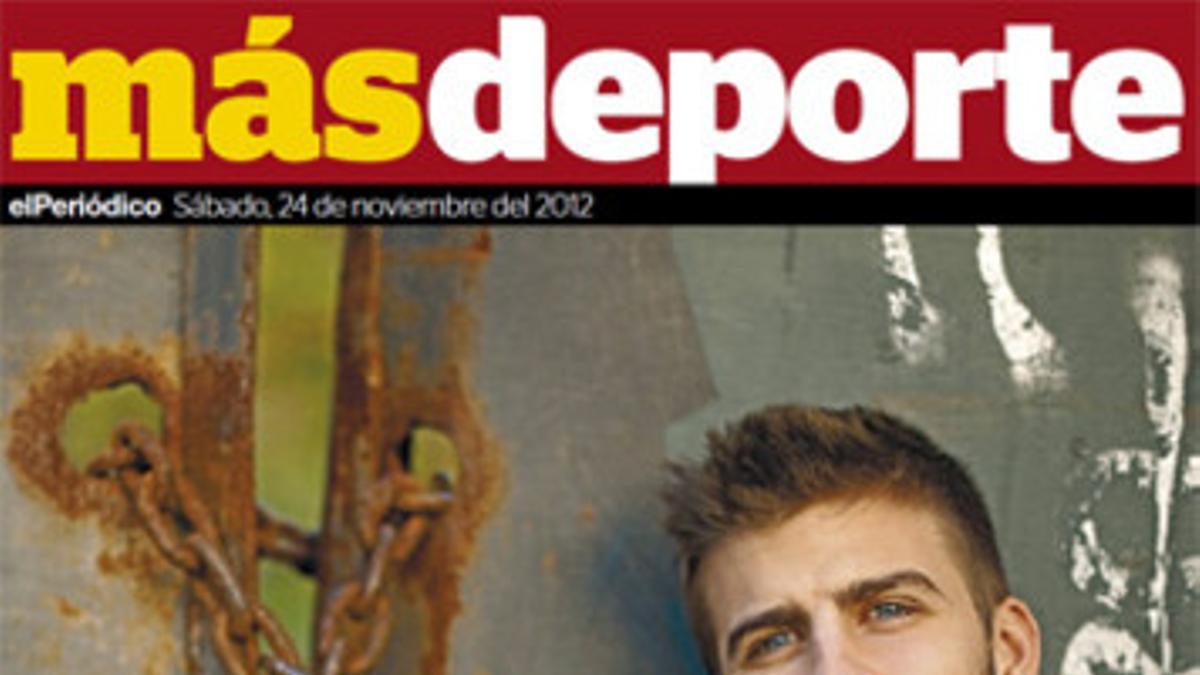 Detalle de la portada del suplemento 'Mas Deporte' de este sábado
