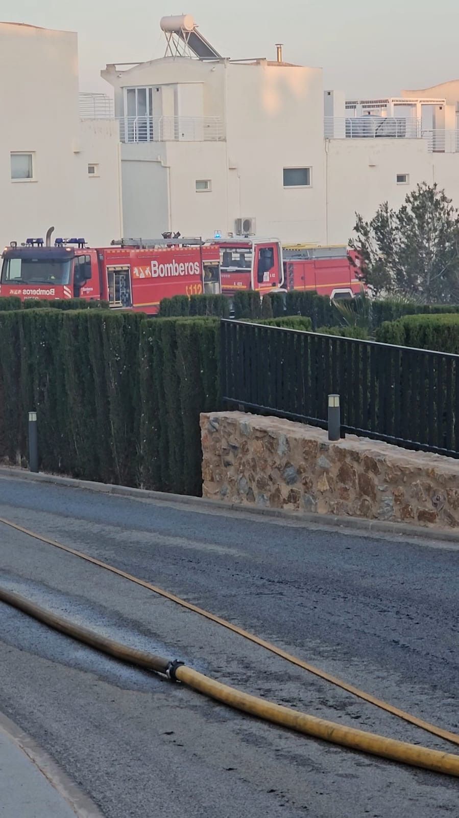 Las llamas del incendio en Orihuela Costa