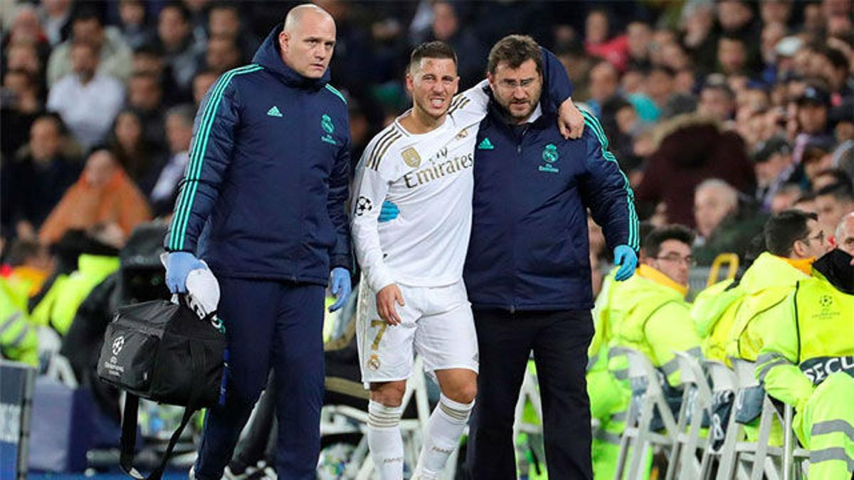 ¡Alarma en el Real Madrid! Hazard se retiró lesionado del terreno de juego