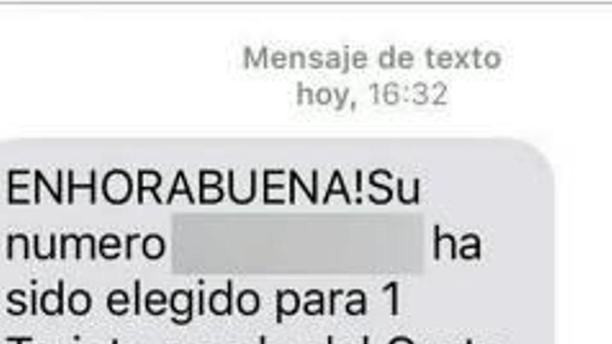 Estafan medio millón desde Benidorm con SMS de falsos premios de cheques regalo