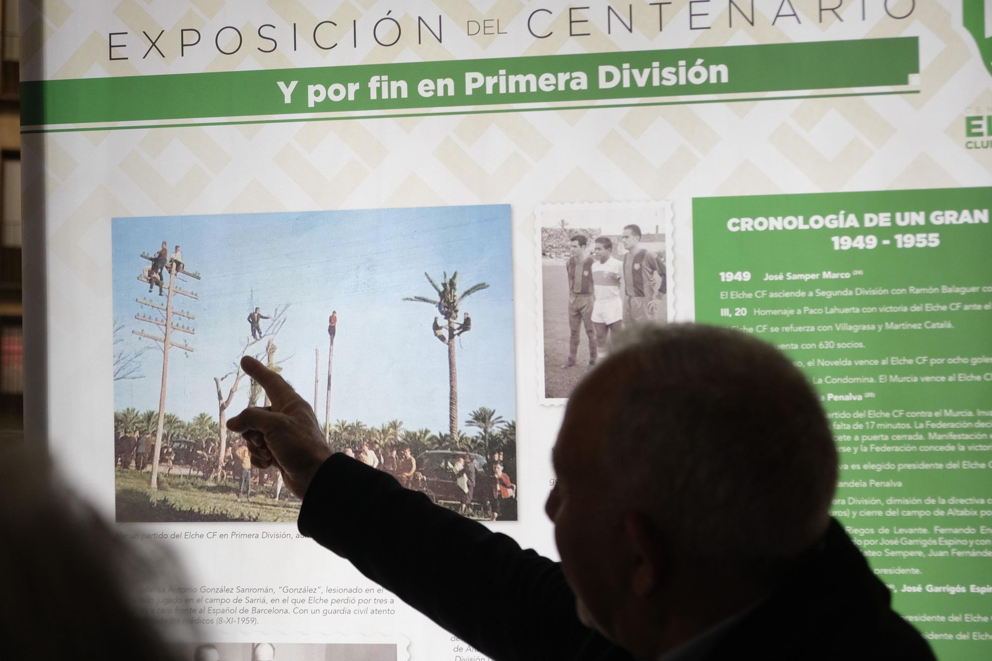 La exposición "100 años de sentimiento franjiverde" llega al centro de la ciudad