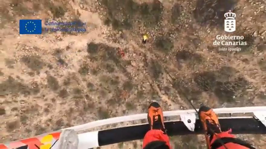 Rescate de una senderista en Guaza