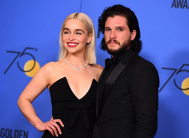 Globos de Oro 2018: Emilia Clarke y Kit Harington, de Juego de Tronos