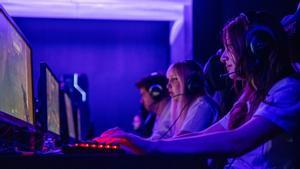 Gamers en una de las salas de juego.