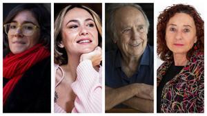 Irene Pujadas, Rigoberta Bandini, Joan Manuel Serrat y Maite Carranza, representantes de Barcelona en la FIL 2025