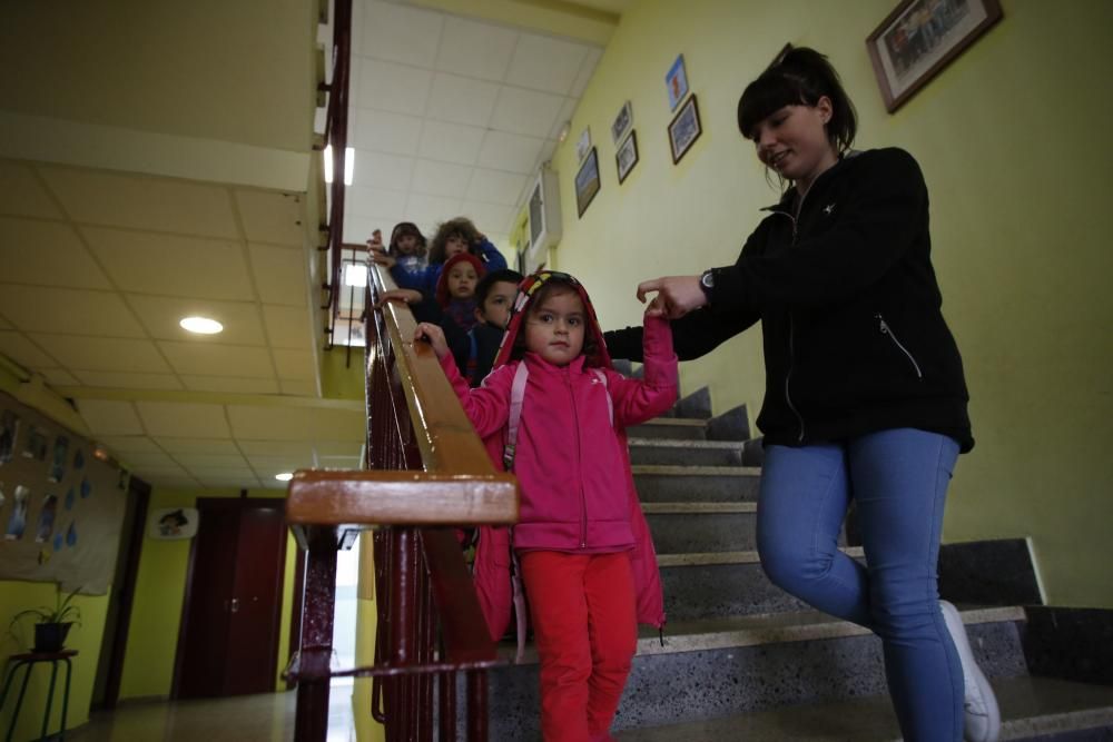 Alumnos del colegio de La Carriona.