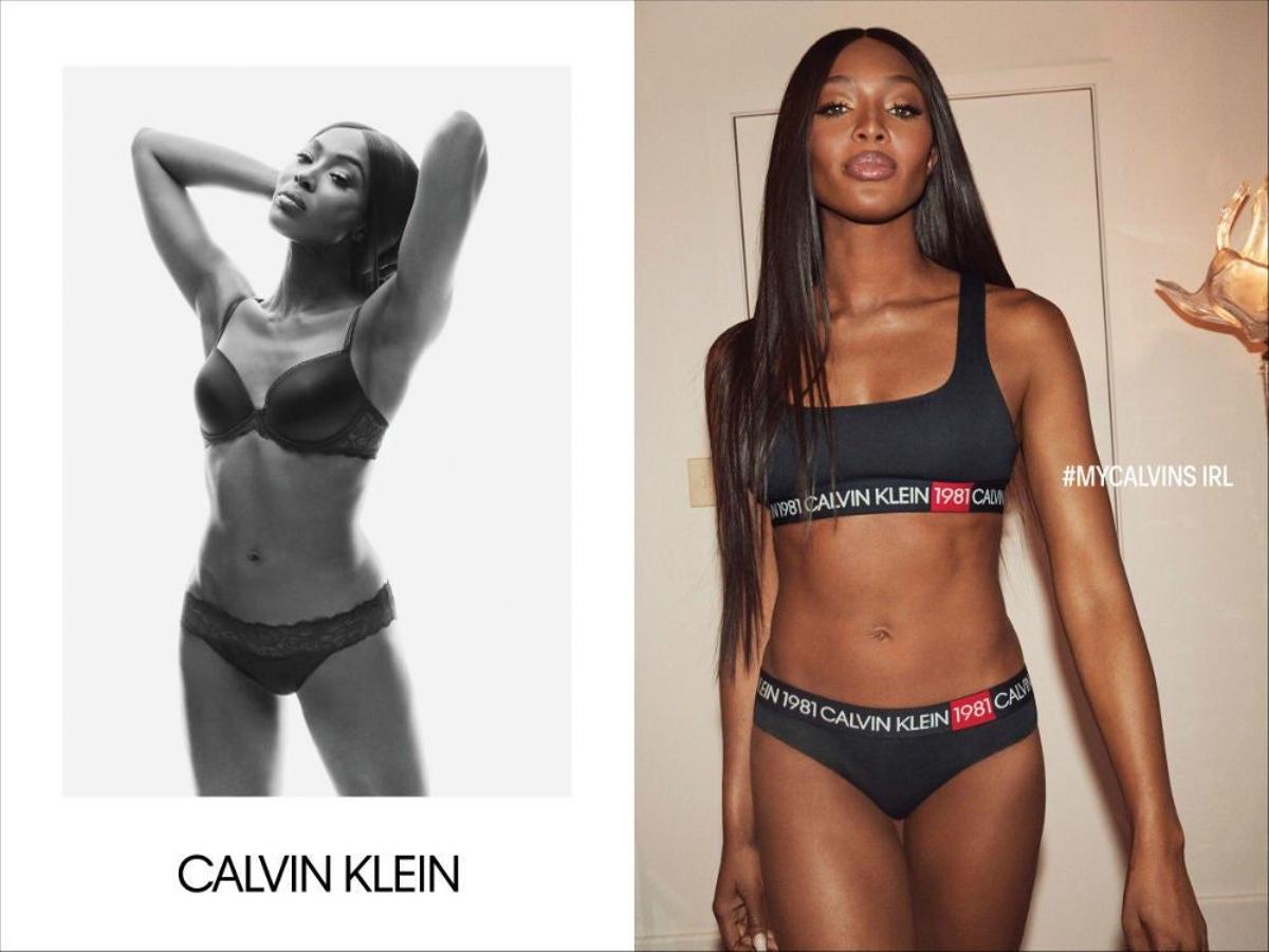 Naomi Campbell en la campaña de Calvin Klein