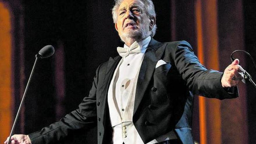 El tenor Plácido Domingo, durante una actuación  en Mérida, en septiembre pasado.   | // E.P.